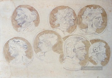  romantische Galerie - Studien der Antike Medaillons romantische Eugene Delacroix